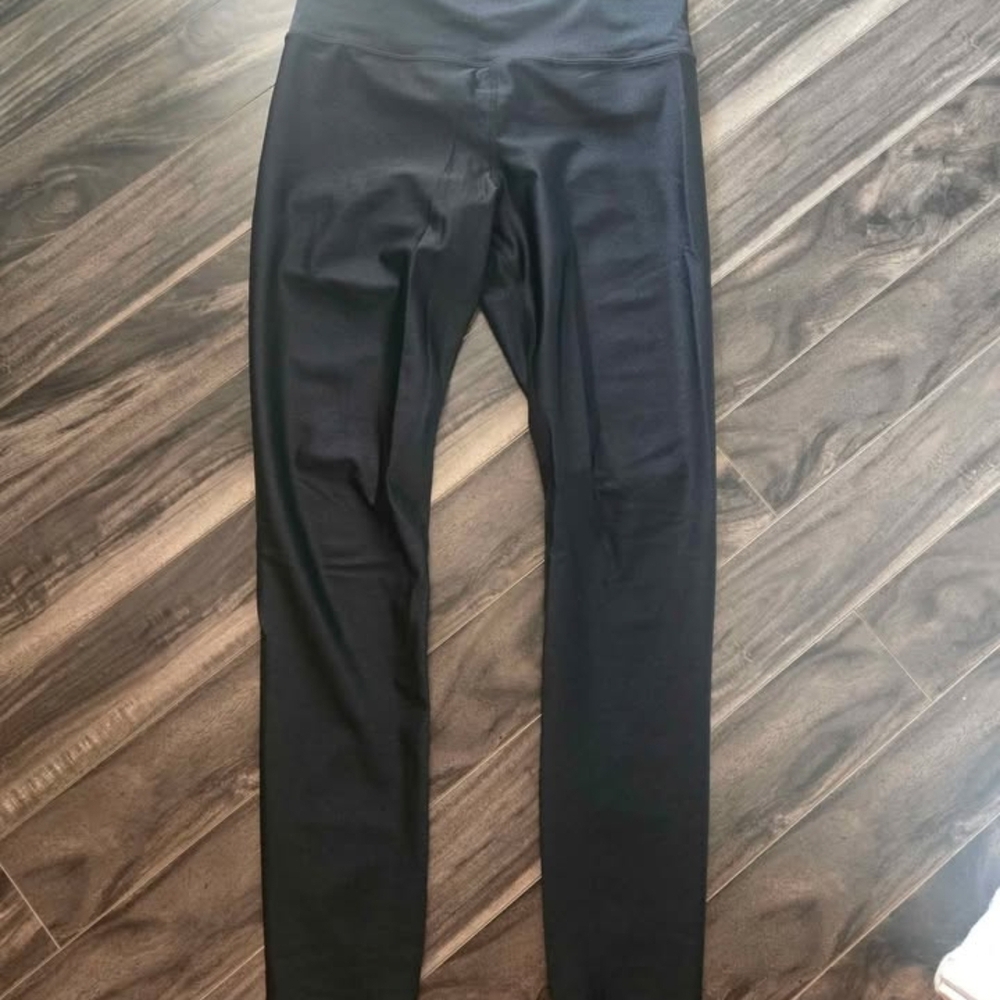 Athleta Elation Shine Black High-Waisted Leggings Size Small